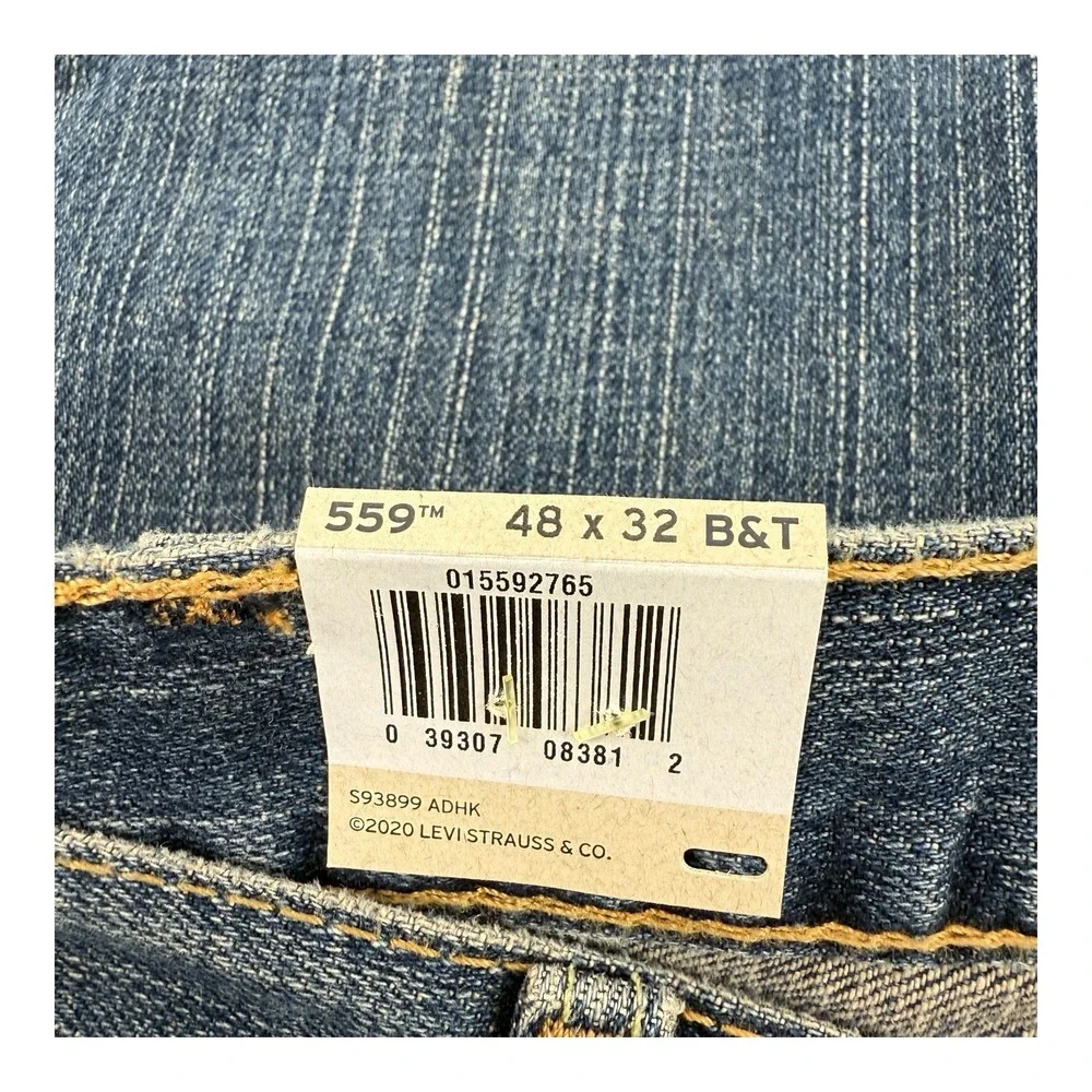Levi's Blue Cotton‎ 559 Relaxed Straight Jeans Men's Size 48x30 NWT
